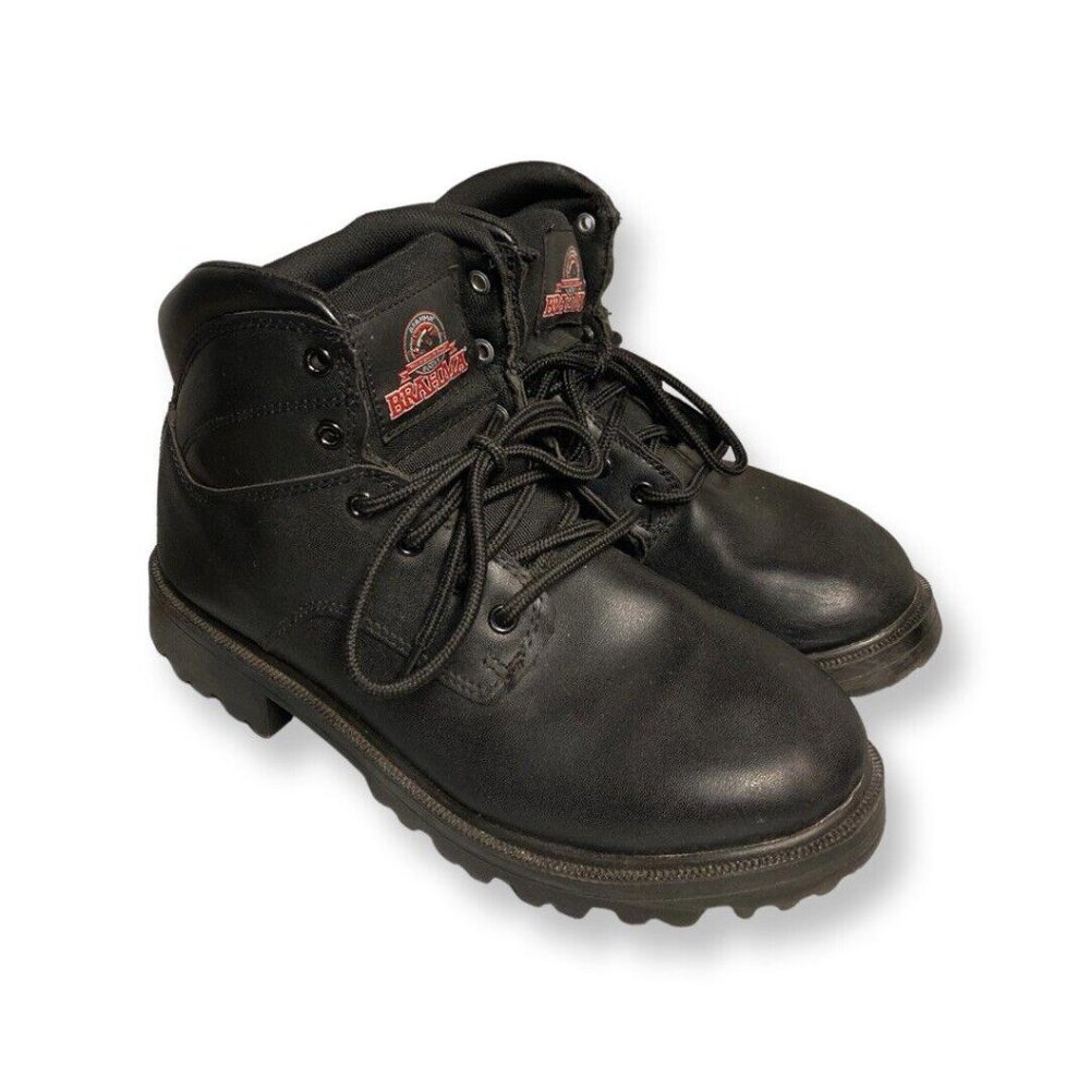 Brahma Men's Slip Resist Wide Width 6" Soft Toe Work Boots Wide Width Size 8.5W